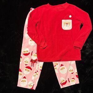 Carter’s Red and Pink Santa Kids Warm Pajamas